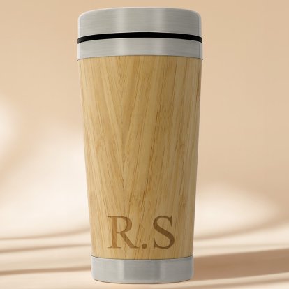 Personalised Bamboo Travel Mug - Initials