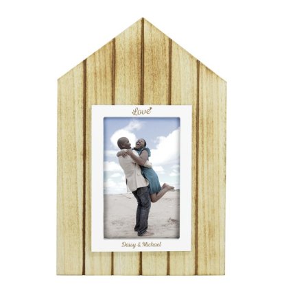 Personalised Beach Hut Photo Frame - Love 