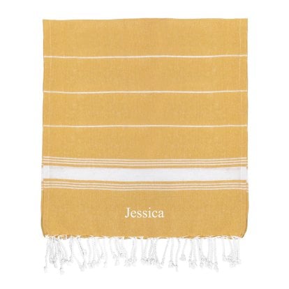 Personalised Beach Towel - Sandy Yellow