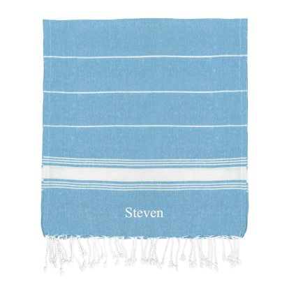 Personalised Beach Towel - Sky Blue