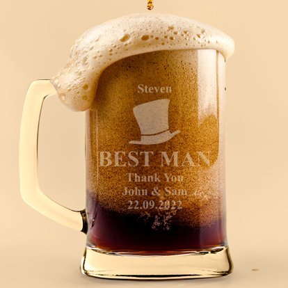 Personalised Best Man Beer Tankard 