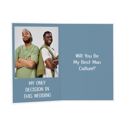 Personalised Best Man Photo Message Card