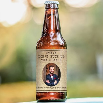Personalised Best Man's Speech Beer - Photo Upload