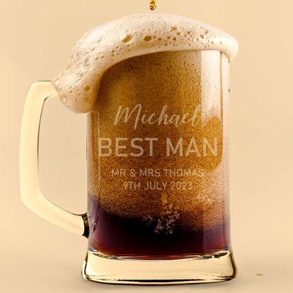 Personalised Best Man Wedding Beer Tankard 