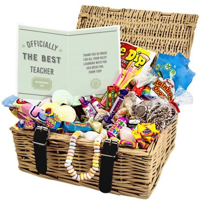 Personalised Best Teacher Retro Sweets Hamper