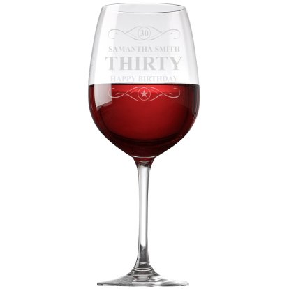 Personalised Birthday Giant Wine Glass