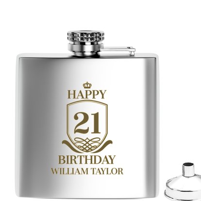 Personalised Birthday Hip Flask 