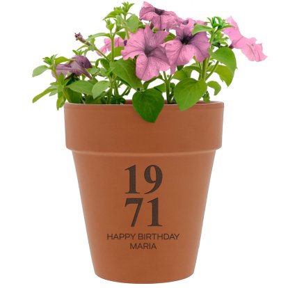 Personalised Birthday Terracotta Flower Pot