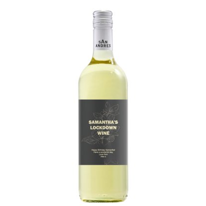 Personalised Birthday White Wine