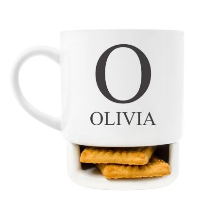 Personalised Biscuit Mug - Initial & Name