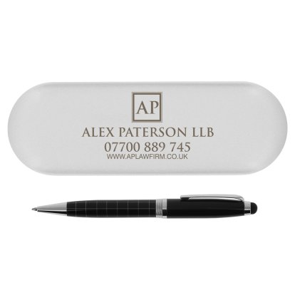 Personalised Black Pen & Gift Box - Business