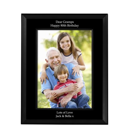 Personalised Black Photo Frame - Any Message