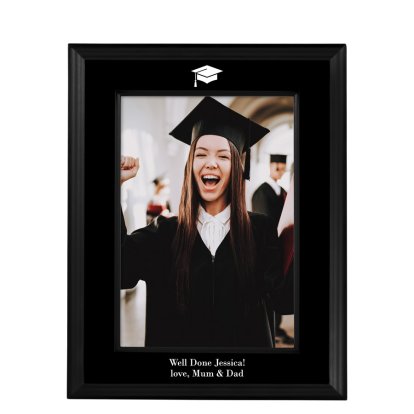 Personalised Black Photo Frame - Graduation