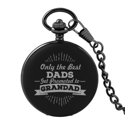 Personalised  Black Pocket Watch - Only the Best