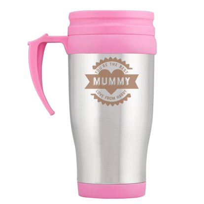 Personalised Pink Travel Mug - The Best