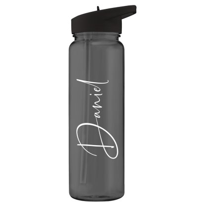 Personalised Black Water Bottle - Any Name