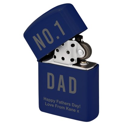 Personalised Blue Lighter - No 1