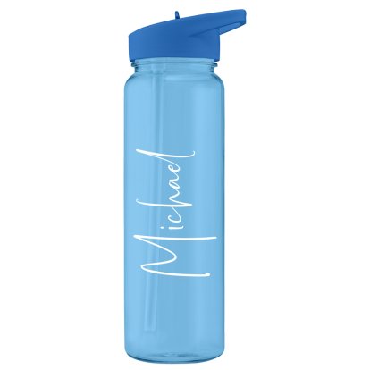 Personalised Blue Water Bottle - Any Name