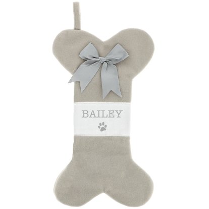 Personalised Bone Shaped Christmas Stocking for Dogs