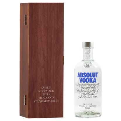 Personalised Box & Absolut Vodka Photo 2
