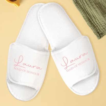 Personalised Bridal Party Wedding Slippers