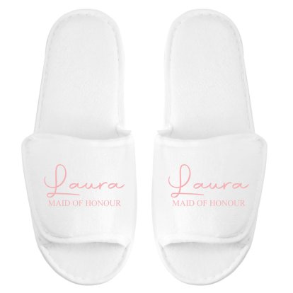 Personalised Bridal Party Wedding Slippers