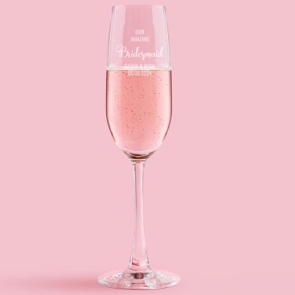 Personalised Bridesmaid Champagne Flute