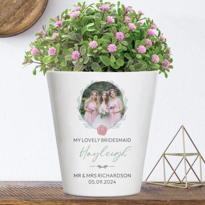 Personalised Bridesmaid Planter Pot