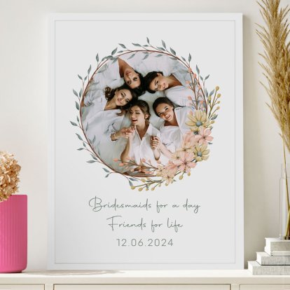 Personalised Bridesmaid's Framed Photo Poster