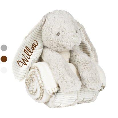 Personalised Bunny and Blanket Cuddle Gift Set