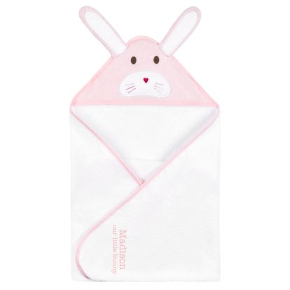 Personalised Bunny Hooded Towel
