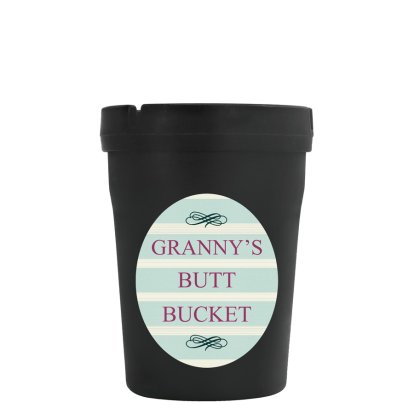 Personalised Butt Bucket Ashtray - Swirl Design