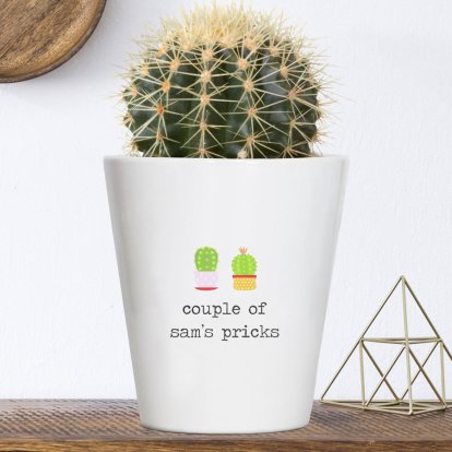 Personalised Cactus Planter Pot