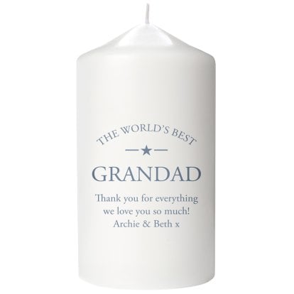 Personalised Candle for Him - World's Best