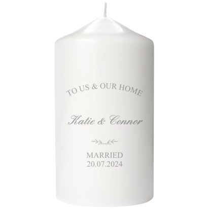 Personalised Candle - Wedding or Anniversary
