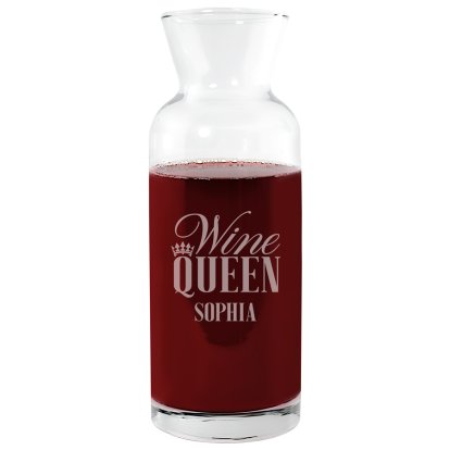 Personalised Carafe - Wine Queen