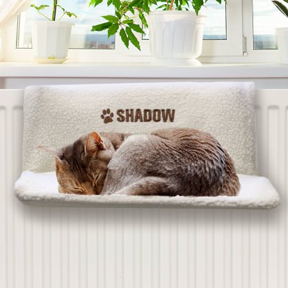 Personalised Cat Radiator Bed 