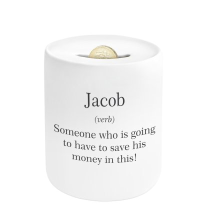 Personalised Ceramic Money Box - Any Message