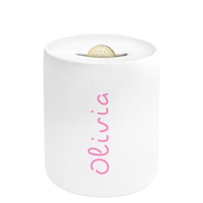 Personalised Ceramic Money Box for Girls