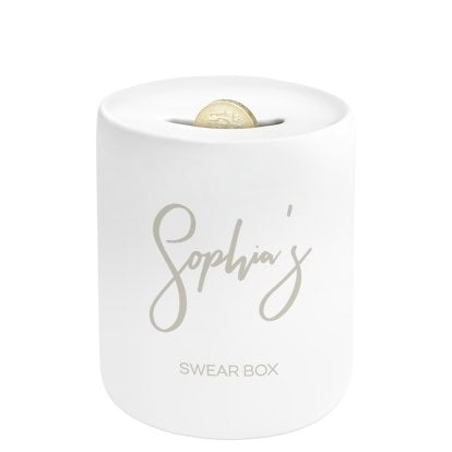 Personalised Ceramic Money Box - Swear Box