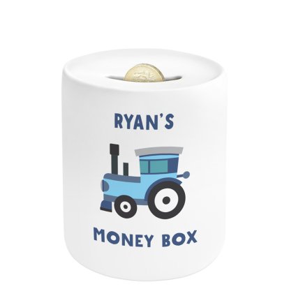 Personalised Ceramic Money Box - Tractor