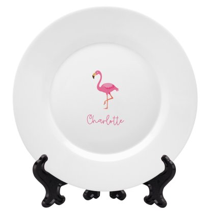 Personalised Ceramic Plate - Flamingo