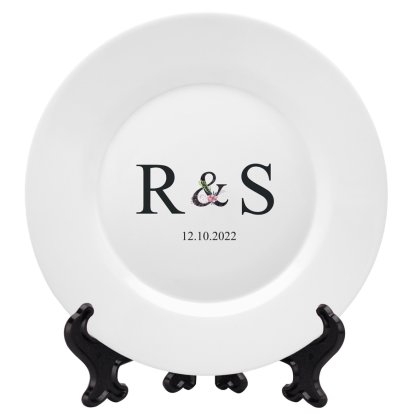 Personalised Ceramic Plate - Initials & Message