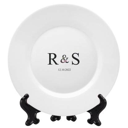 Personalised Ceramic Plate - Initials & Message