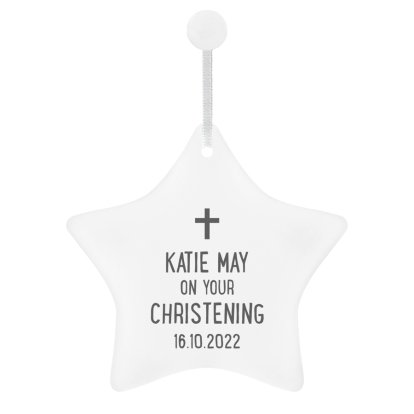 Personalised Ceramic Star Keepsake - Christening