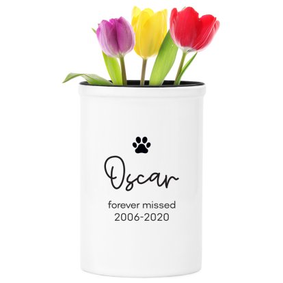 Personalised Ceramic Vase - Pet Memorial