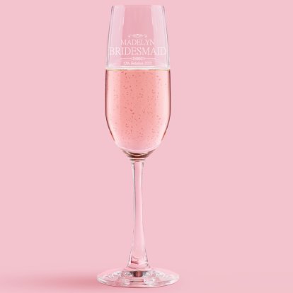 Personalised Champagne Flute - Bridesmaid