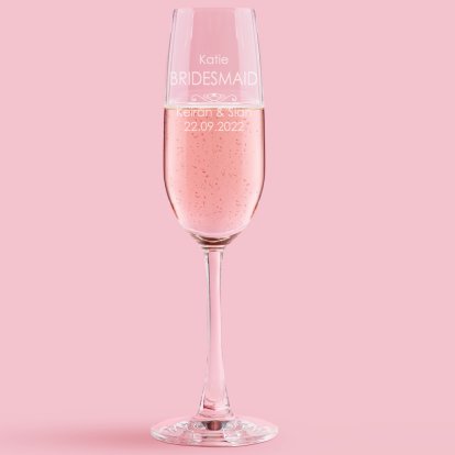 Personalised Champagne Flute - Wedding Thank You