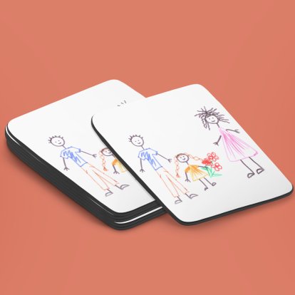 Personalised Child's Drawing Upload Coaster