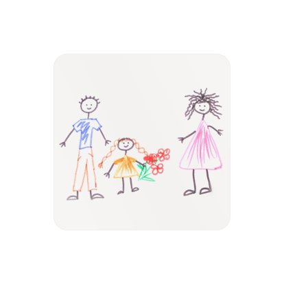 Personalised Child's Drawing Upload Coaster